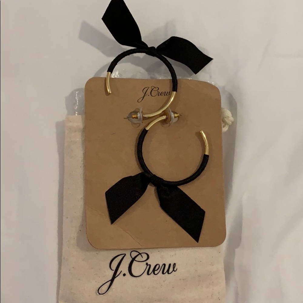 JCrew Ribbon Hoop Earrings